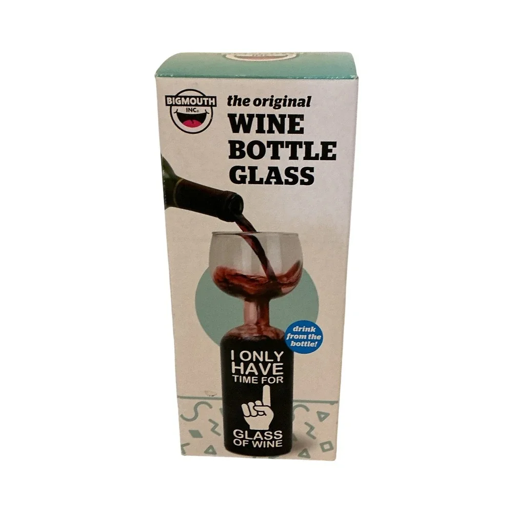 BigMouth Inc Original Wine Bottle Glass I Only Have Time For 1 Glass of Wine 750
